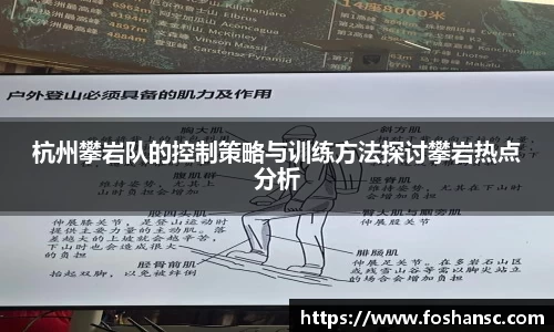 杭州攀岩队的控制策略与训练方法探讨攀岩热点分析